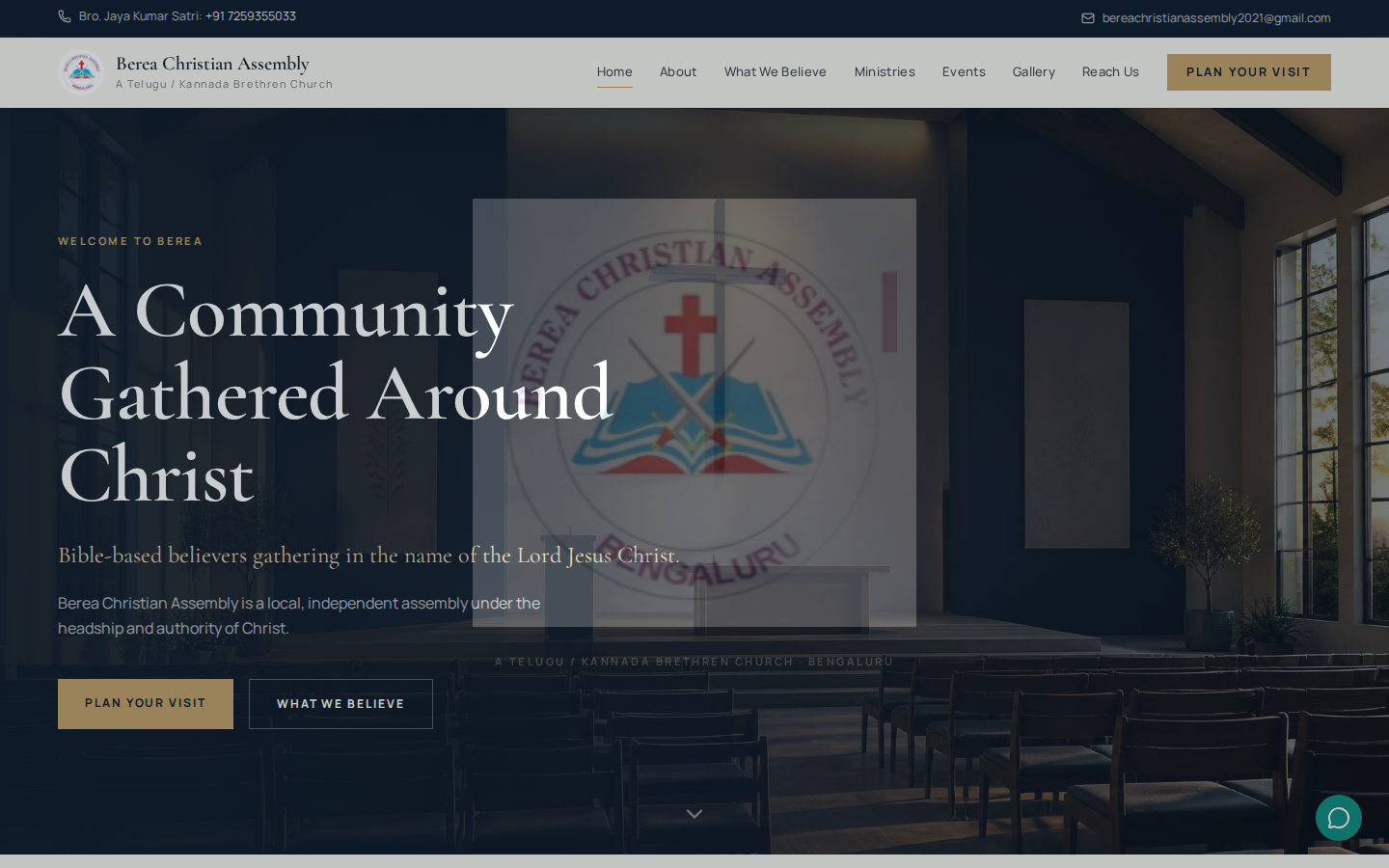 Berea Christian Assembly website preview